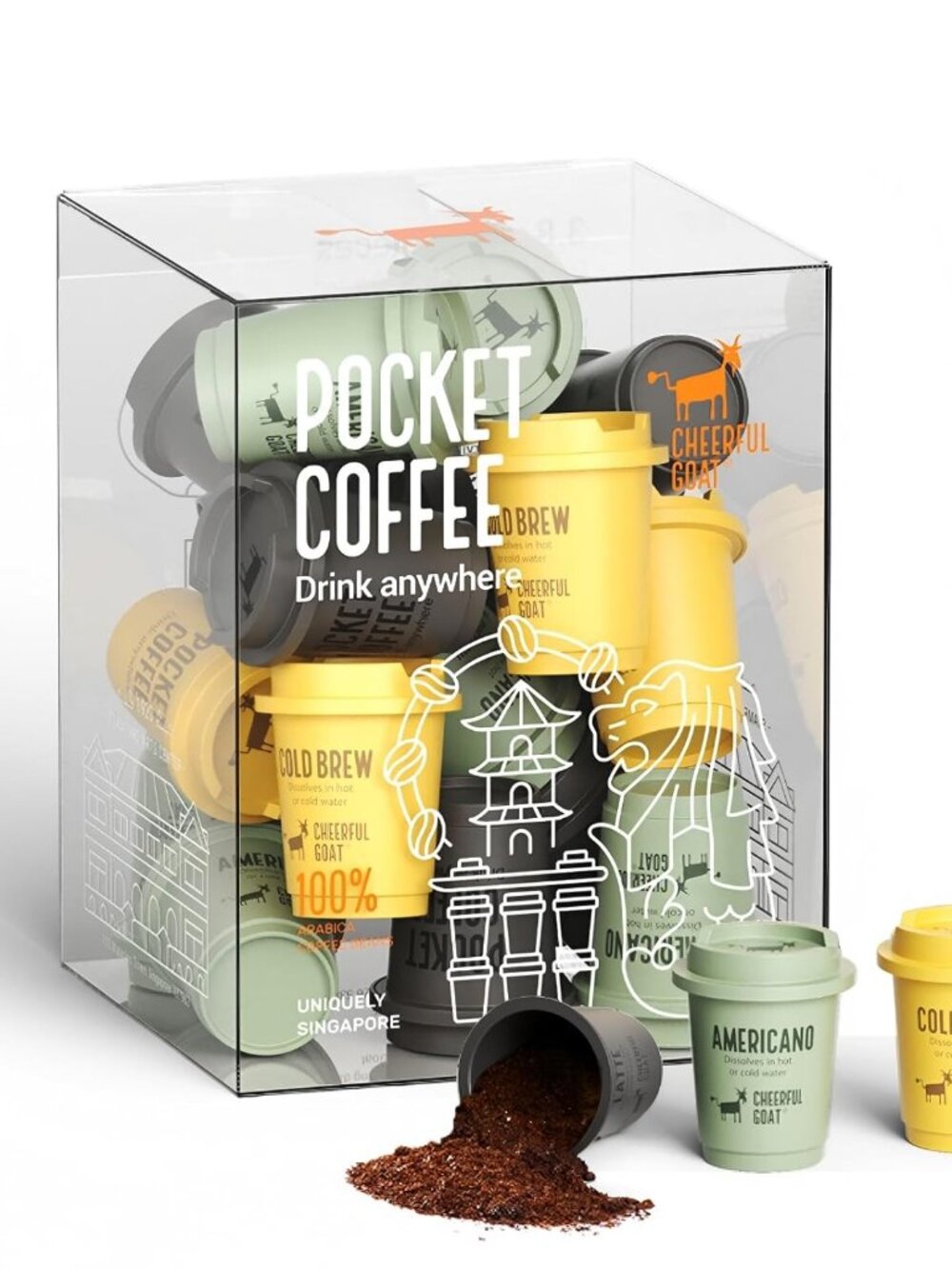 CheerfulGoat Instant Cold Brew Coffee – Speciality Pocket Coffee 100% Arabica